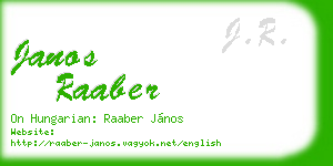 janos raaber business card